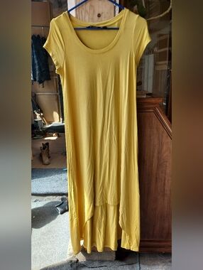 Women's Yellow High-Low Dress